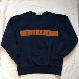 VTG 90s SDI Navy and Suede Bent Creek Golf Course Sweatshirt